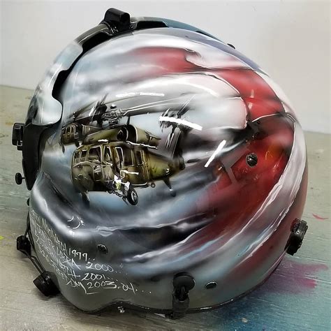 American Flag Custom Helmet Army Flight Airbrushed