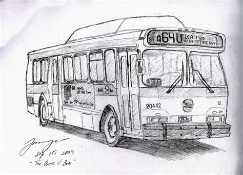 Sketch Bus at PaintingValley.com | Explore collection of Sketch Bus