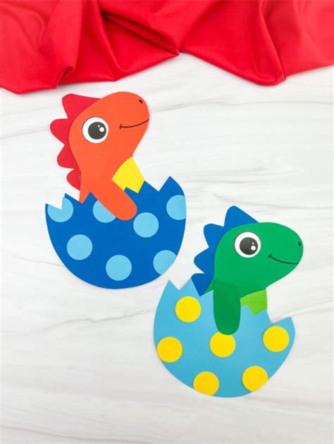 Dinosaur Egg Craft For Kids [Free Template]