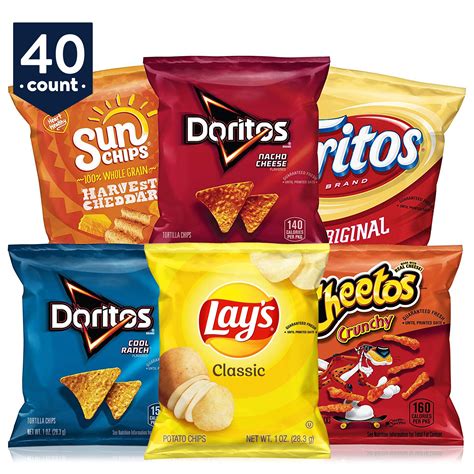 Frito-Lay Classic Mix Variety Pack, 1 oz 40 Count - Walmart.com - Walmart.com