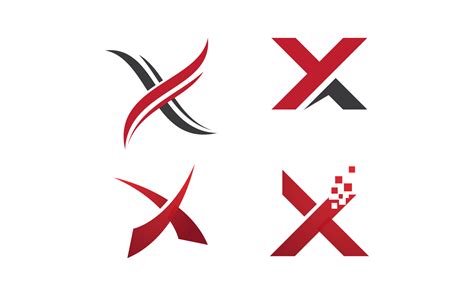 X Letter Logo Template Vector #260396 - TemplateMonster