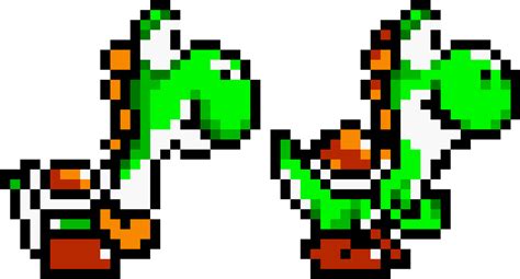 super mario world - yoshi sprite remade by TheLuke135 on DeviantArt