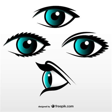 Blue eyes collection Vector | Free Download