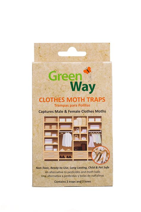 Buy GreenWay Clothing Moth Traps (2 Traps) - Moth Traps for Clothes Closets - Alternative to ...