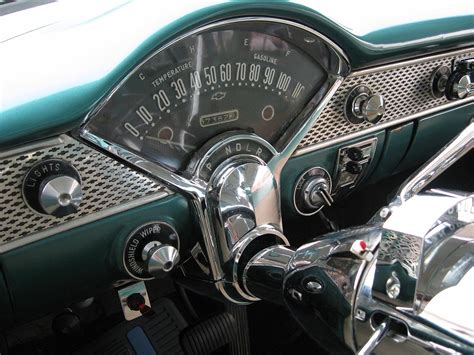 1955 Chevy Bel Air dashboard, Monroe, Wisconsin