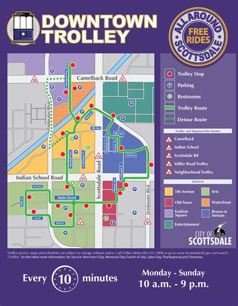 City of Scottsdale - Trolley | Scottsdale old town, Scottsdale, Arizona map