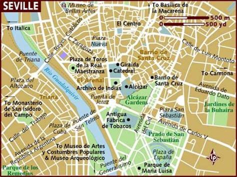 Seville neighborhood map - Map of Seville neighborhoods (Andalusia - Spain)