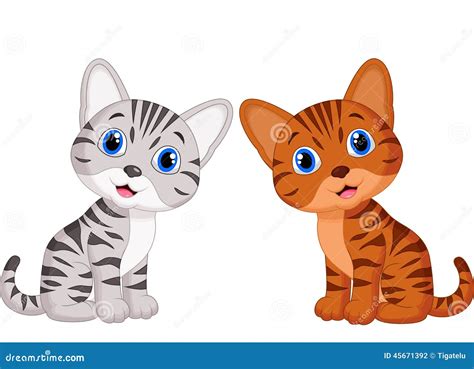 Cute Baby Cat Cartoon Vector Illustration | CartoonDealer.com #45671392