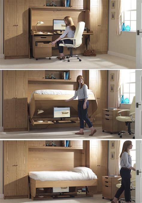 Queen Size Bed And Desk Combo - Hanaposy