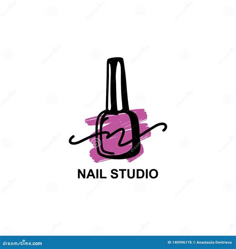 Nail studio logo stock vector. Illustration of icon - 140996178