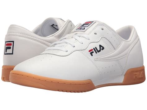 Fila Leather Original Fitness (white/white/gum) Women's Shoes - Lyst