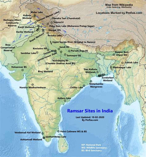 Ramsar Sites in India with Map, Largest Ramsar Sites in India | PMF IAS