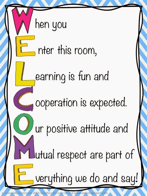 I Love My Classroom: Welcome Door Sign | Classroom door signs, Classroom rules poster, Classroom ...