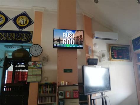 Sistem Info TV dan Jam Solat di Masjid Tok Janggut Melaka