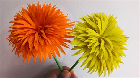 How to Make Dandelion Paper Flowers | Easy Flower Making | Handmade Gift Ideas : DIY Paper ...