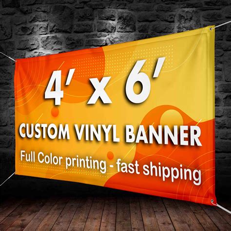 4x6' Custom Banners Vinyl Banner printing 13oz full | Etsy