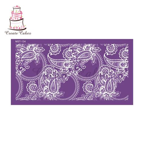 Flower Lace Design Cake Stencil Mesh Stencils For Wedding Cake Border Stencils Fondant Mould ...