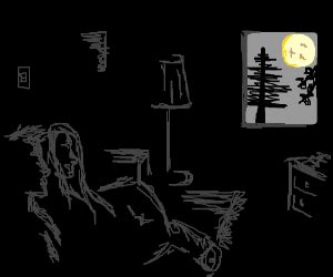 people in a dark room(cartoon style) - Drawception