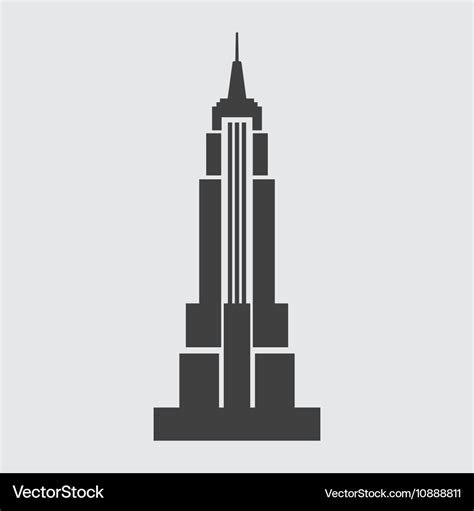 Empire state building icon Royalty Free Vector Image