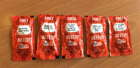 These French Taco Bell fire sauce packets. : r/mildlyinteresting