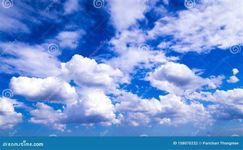 Blue Sky with Cloud Closeup . Closeup Blue Sky and Fluffy Clouds Background Stock Photo - Image ...