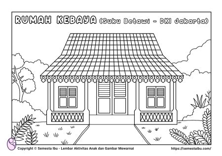 Mewarnai Rumah Adat Betawi Kartun Disney - IMAGESEE