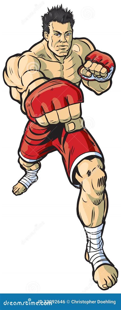 MMA Fighter Cartoon Vector | CartoonDealer.com #46367681