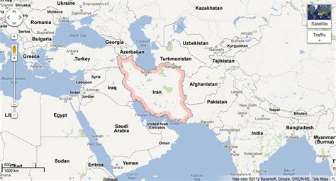 Countries Bordering Iran Map