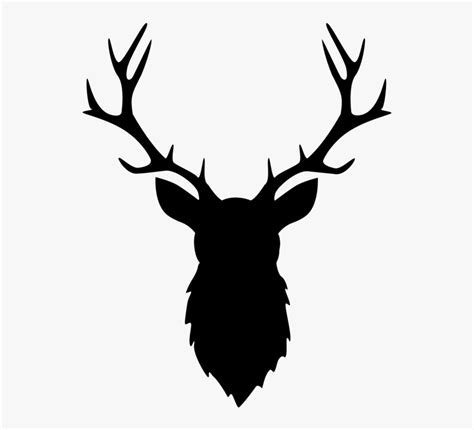 Elk Silhouette Png , Png Download - Deer Head Drawing Outline, Transparent Png - kindpng