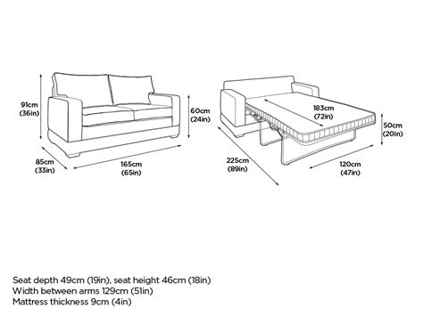 Sleeper sofa dimensions | Hawk Haven