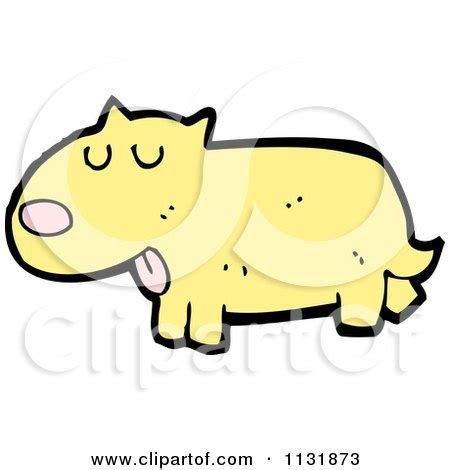 Cartoon Of A Yellow Dog - Royalty Free Vector Clipart by ...