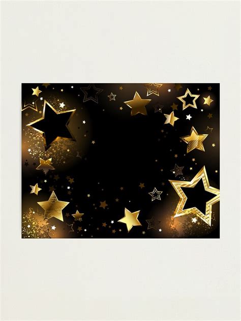 "Black background with gold stars" Photographic Print for Sale by Blackmoon9 | Redbubble