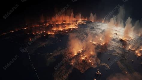 Viewing Forest Fires And Wars From Above 3d Rendered Image Powerpoint Background For Free ...