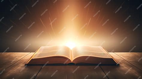 Premium AI Image | Bright light comes from christian bible bible study concept