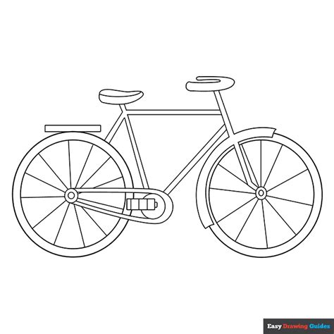 Bike Coloring Page | Easy Drawing Guides