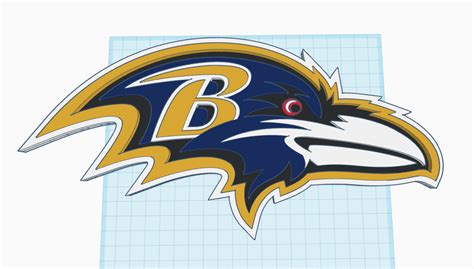 STL file Baltimore Ravens NFL Team Logo for Wall Art - Plaque with ...