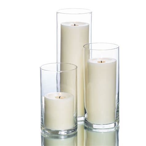 Richland Pillar Candles & Eastland Cylinder Holders Set of 3 | Pillar ...