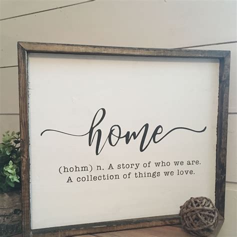 Home definition sign rustic Wooden sign | Diy wood signs, Rustic wood ...