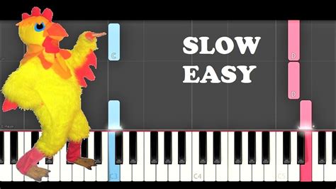 The Chicken Dance Song (SLOW EASY PIANO TUTORIAL) - YouTube