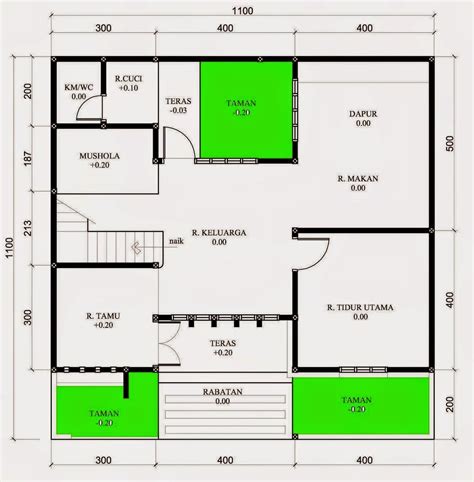 12 Denah rumah sederhana | Rumah Desain 2023