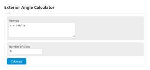 Exterior Angle Calculator - Calculator Academy