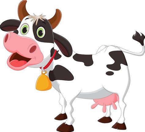 Premium Vector | Happy cow cartoon