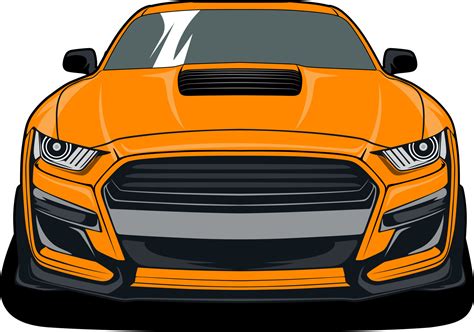 Front view car vector illustration for conceptual design 8278162 Vector ...