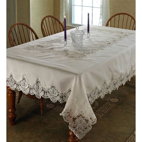 Imperial Embroidered Vintage Lace Design 52" X 70" Oblong / Rectangle ...