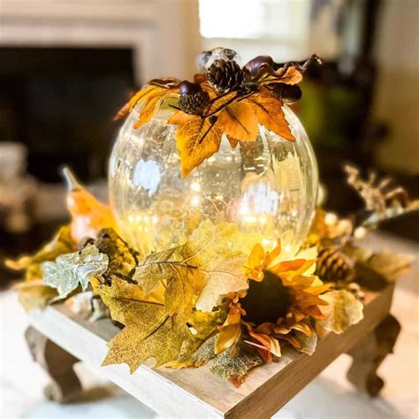 How to Make a Glass Pumpkin DIY from a Round Vase - Amy Sadler Designs