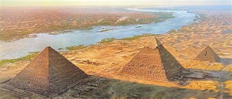 Next To Nile River Pyramids