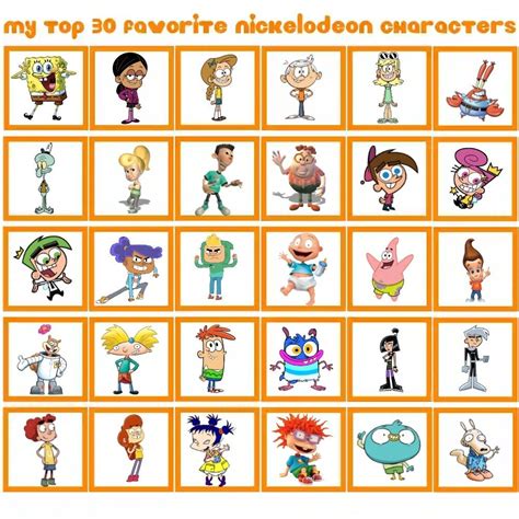 Cartoon Characters Nickelodeon - Printable Word Searches