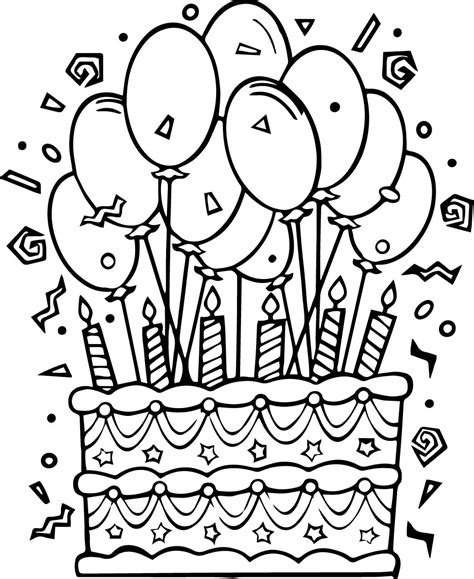 Cake Coloring Sheets Coloring Pages