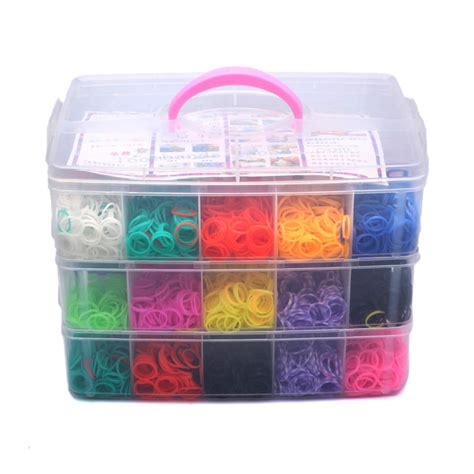 7500pcs Colorful Rubber Loom Bands Box Set DIY Bracelet Kit - Walmart ...