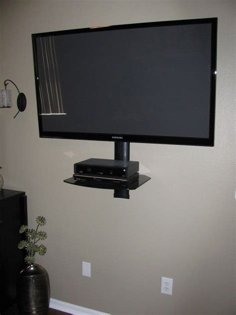 Impressive Tv Bracket With Shelf For Sky Box Built In Kitchen Cupboards